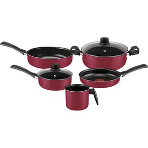 Conjunto-de-Panelas-Antiaderente-com-Tampa-de-Vidro-Pratique-5-Pecas-Rochedo-Pink-