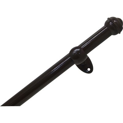 Kit para Varão 1.5mx19mm com Suporte de Madeira Bella Arte Imbuia