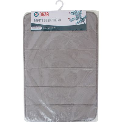 Tapete Fofo Banheiro 40x60cm Ogza Cinza