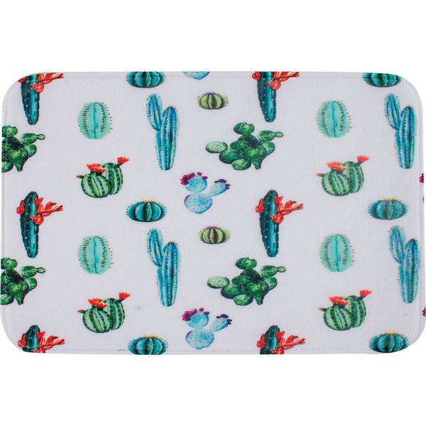 Tapete de Banheiro 40x60cm Microfibra Ogza Cactus