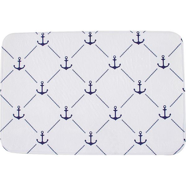 Tapete de Banheiro 40x60cm Microfibra Ogza Navy