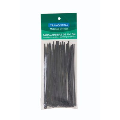 Abraçadeira de Nylon 190x3,4 mm Tramontina Preta