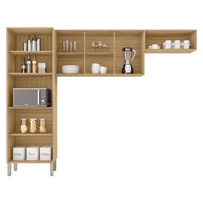 Kit Cozinha Ambiente Versalhes 3 Peças Freijó Gris - Kits Paraná