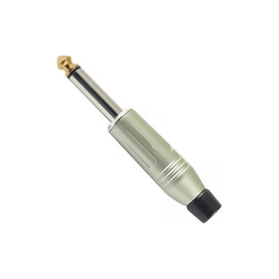 Plug P10 Mono Metal Ponta GOLD 17MM
