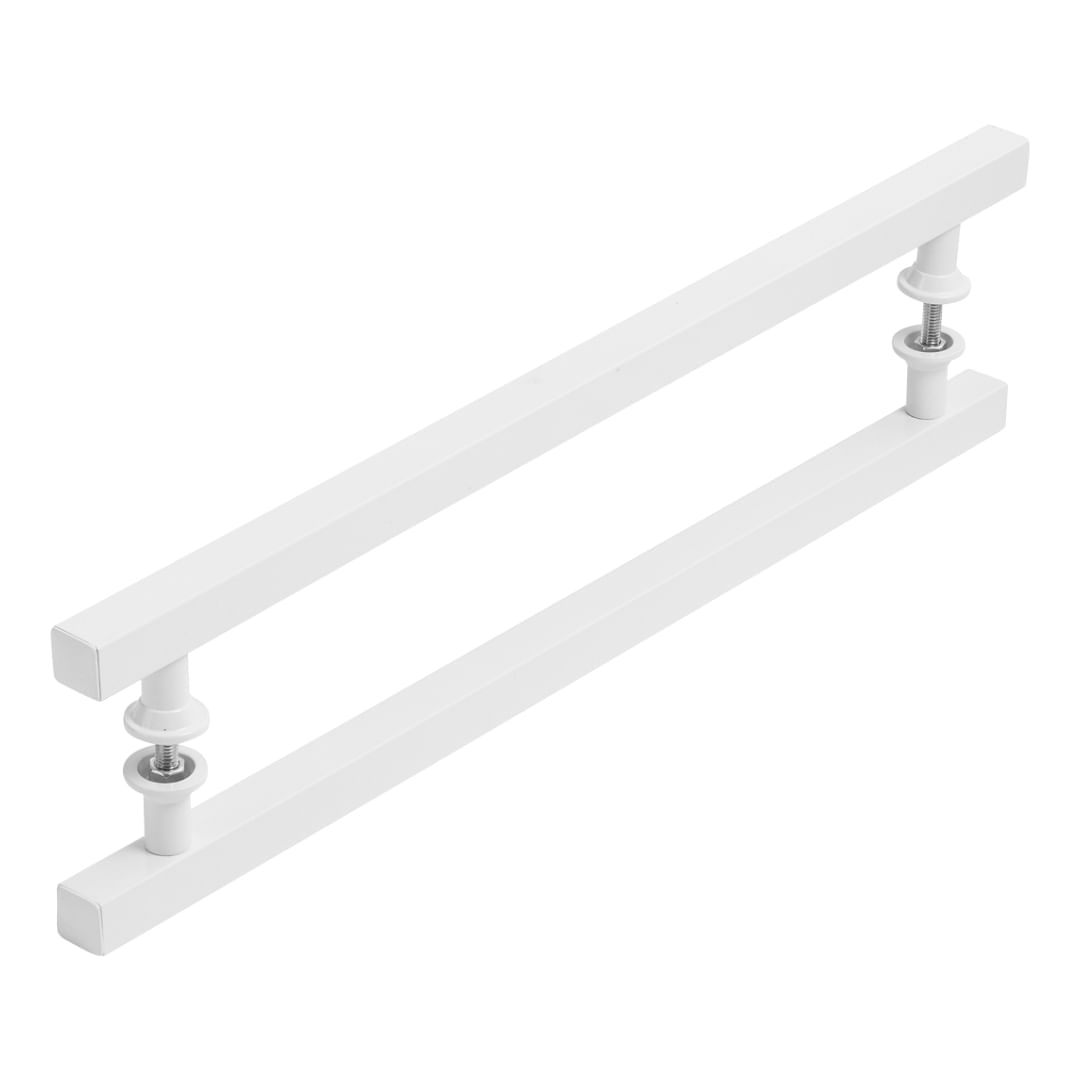 Puxador Branco Para Porta De Vidro Madeira Pivotante 90cm