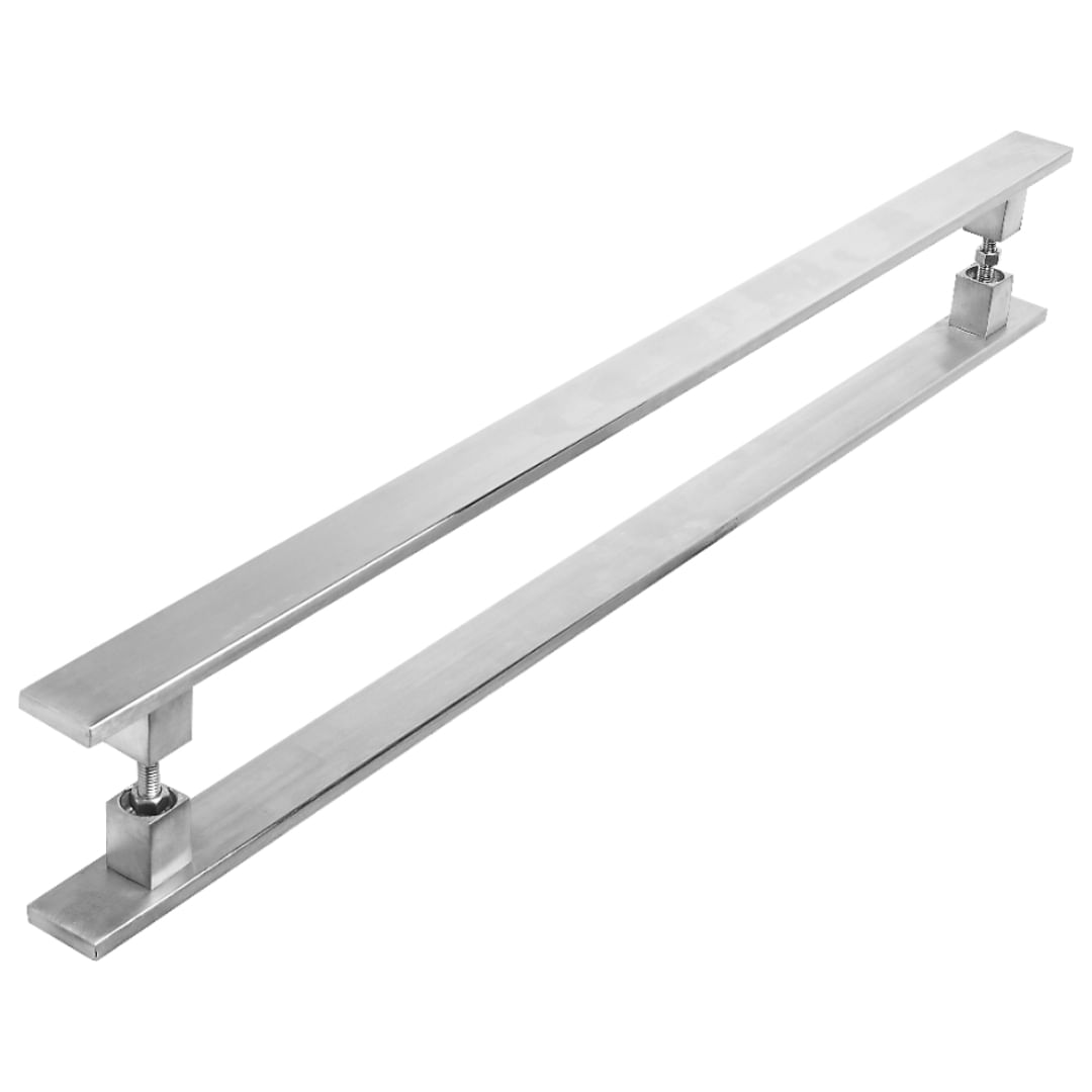Puxador Inox Escovado Para Porta Pivotante Madeira 1.50 mt