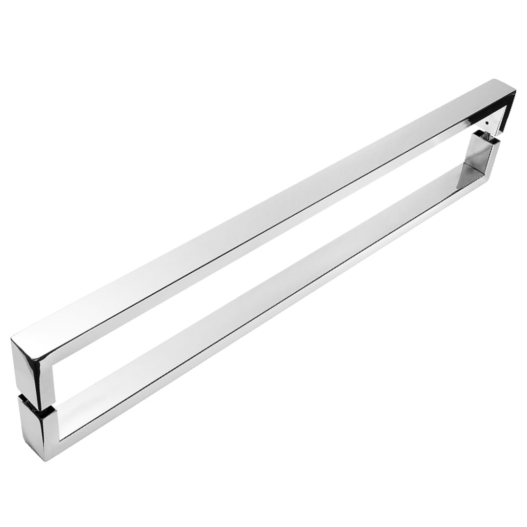 Puxador Inox U Para Porta Pivotante Alto Brilho 1.50 metro