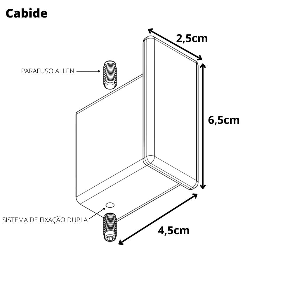 Cabide Para Banheiro De Parede Branco Master Dupla Fixação