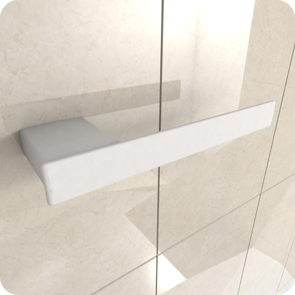 Porta Toalhas Para Rosto Master Branco Dupla Fixação