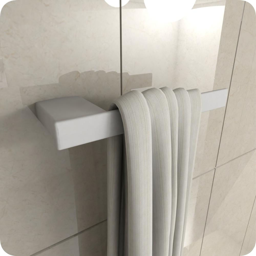 Porta Toalhas Para Rosto Master Branco Dupla Fixação