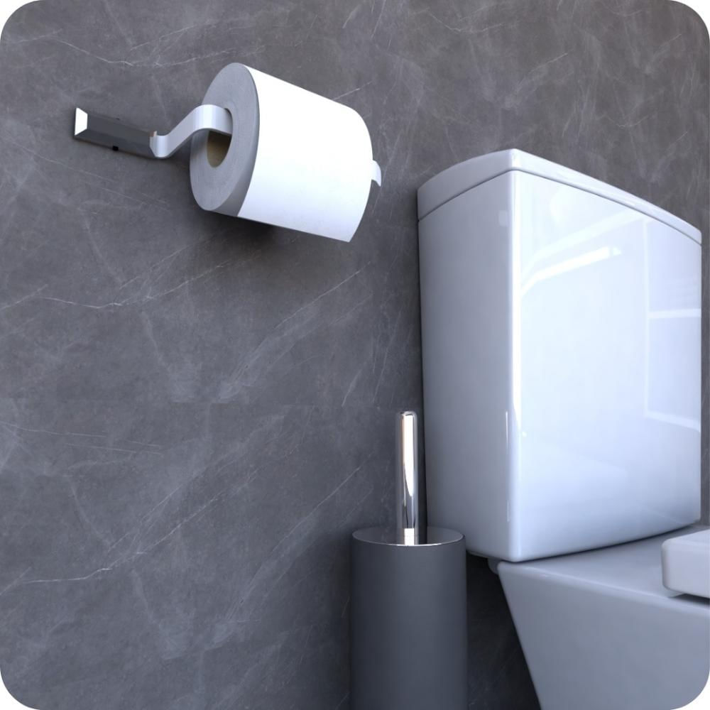 Kit Acessórios Para Banheiro Branco e Cromo Empire 6 peças