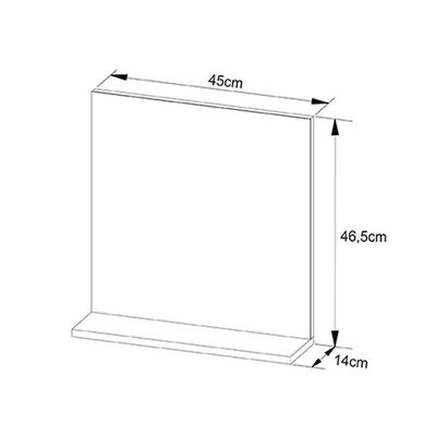 Espelheira de Banheiro 3642 45x46,5cm Amêndoa - Tecno Mobili