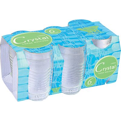 Conjunto 6 Copos Multiuso 300ml Wheaton Crystal