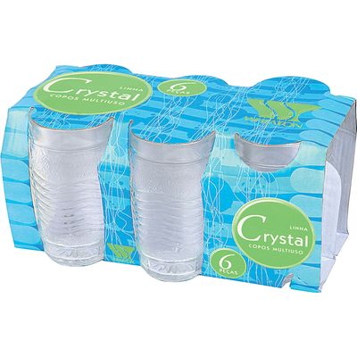 Conjunto 6 Copos Multiuso 300ml Wheaton Crystal