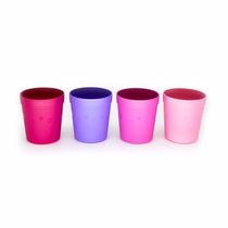 Kit 4 Copos Infantis 200 ml Infanti Rosa e Roxo