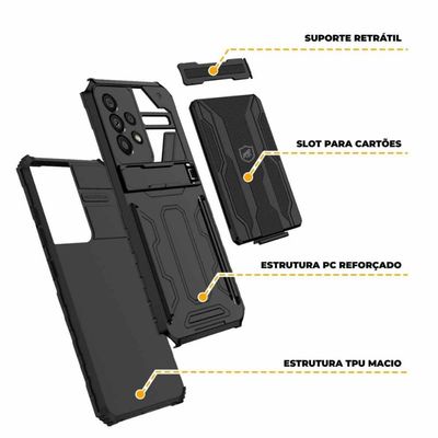 Capa Guardian para Samsung Galaxy A73 5G - Preta - Gshield