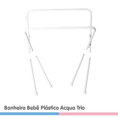 Banheira Bebê Plástica Acqua Trio Branca