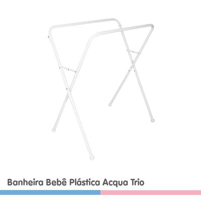 Banheira Bebê Plástica Acqua Trio Branca