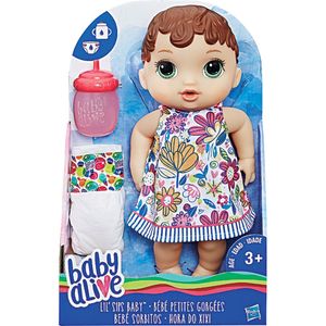 Boneca Baby Alive Hora Do Xixi E0499 Hasbro Morena Casa E Video