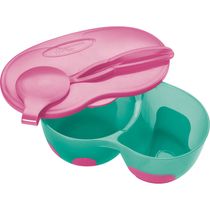 Prato com Colher e Divisória Multikids Funny Meal BB054 Menina