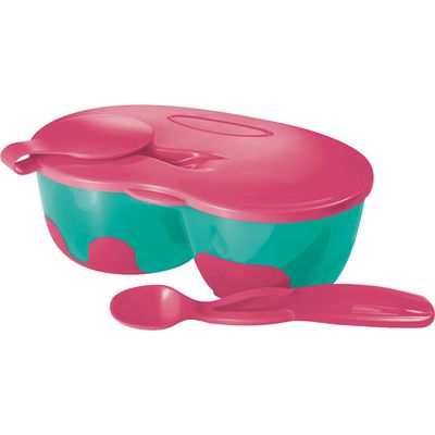 Prato com Colher e Divisória Multikids Funny Meal BB054 Menina