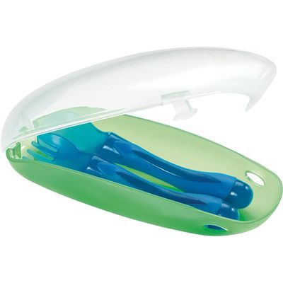 Colher e Garfo com Estojo Multikids Funny Meal BB072 Menino