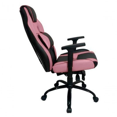 Cadeira Gamer Com Almofada Linha Gamer Racing Rosa
