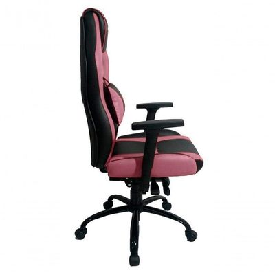 Cadeira Gamer Com Almofada Linha Gamer Racing Rosa