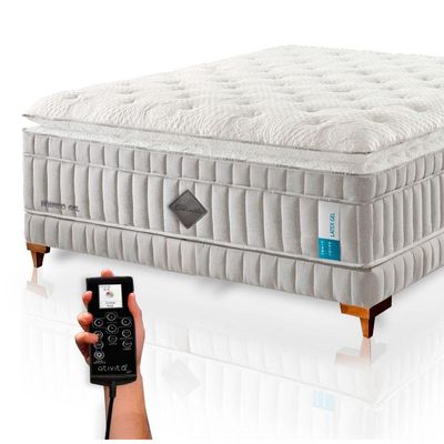 Colchão Híbrido Qgel Com Cobre Box Solteiro King 96x203cm