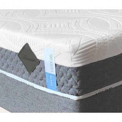 Colchão De Látex Articulado Cinza Solteiro King 96x203cm