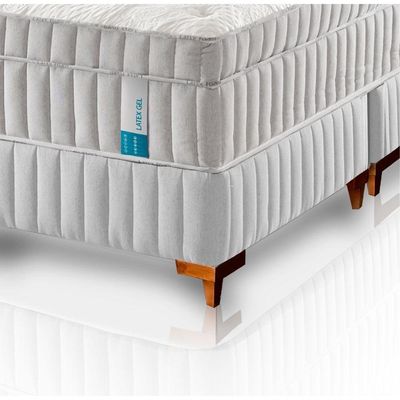 Colchão De Látex Qgel Com Cobre Box King 193x203cm