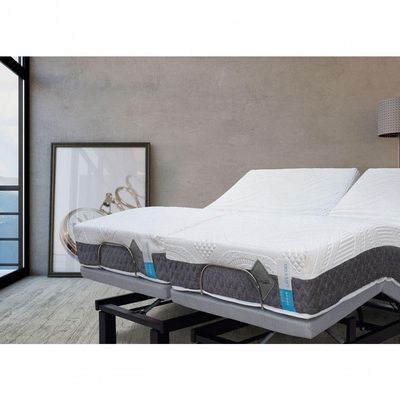 Colchão De Látex Articulado Cinza King 193x203cm