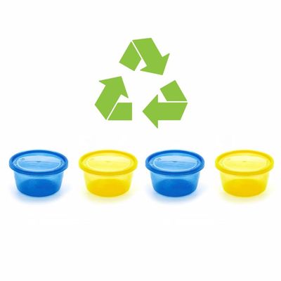 Kit 4 Potes Infantis Multiuso 236ml Infanti Azul e Amarelo