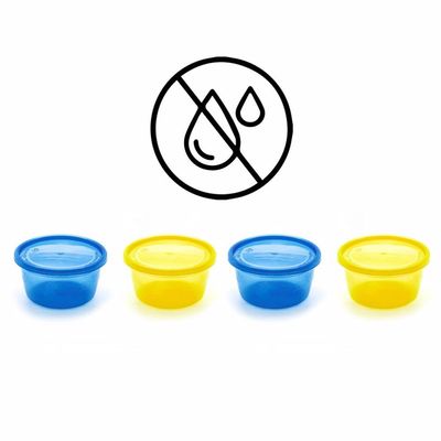 Kit 4 Potes Infantis Multiuso 236ml Infanti Azul e Amarelo