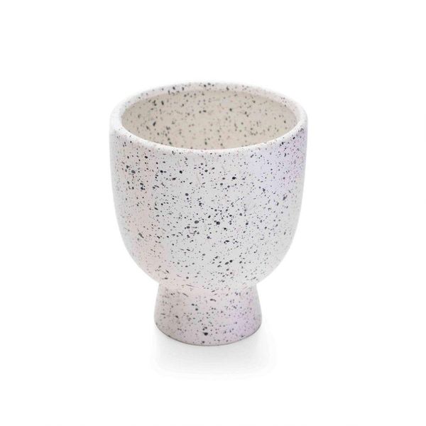 Cachepot Decorativo Em Cerâmica Branco 14x11 Cm - D'rossi