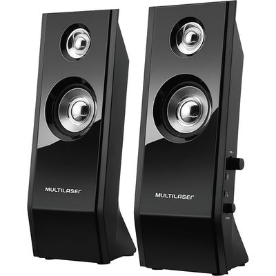 Caixa de Som 8WRMS USB Multilaser Shadow SP091 Preta