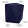 Kit 02 Puffs Decorativo Para Sala de Estar Ametista D02 Veludo Azul Marinho C-287 - Lyam Decor