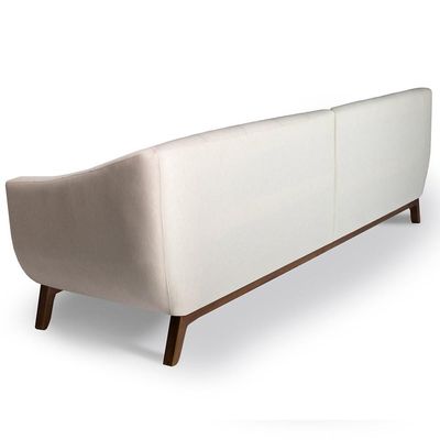 Sofá 3 Lugares Para Sala de Estar Atenas 230 cm D02 Linho Bege C-443 - Lyam Decor