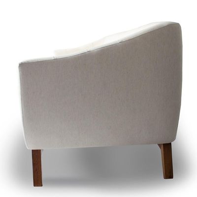 Sofá 3 Lugares Para Sala de Estar Atenas 230 cm D02 Linho Bege C-443 - Lyam Decor