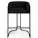 Banqueta Decorativa Fixa Base de Aço Preto Betina D02 Linho Chumbo D-465 - Lyam Decor