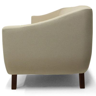 Sofá 4 Lugares Para Sala de Estar Atenas 300 cm D02 Linho Bege B-298 - Lyam Decor