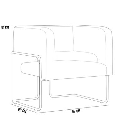 Kit 02 Poltronas Scarlett D02 Base Aço Preto Corano Preto C-05 Linho Cru C-443 - Lyam Decor