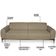 Sofá 3 Lugares Para Sala de Estar Molino 210 cm D02 Linho Bege C-129 - Lyam Decor