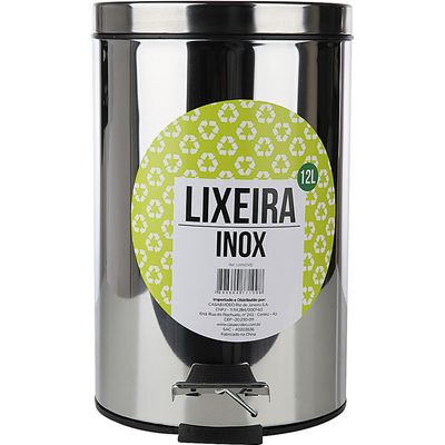 Lixeira de Inox 12l com Pedal