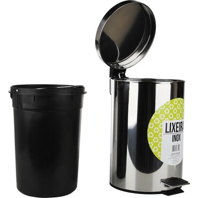 Lixeira de Inox 12l com Pedal