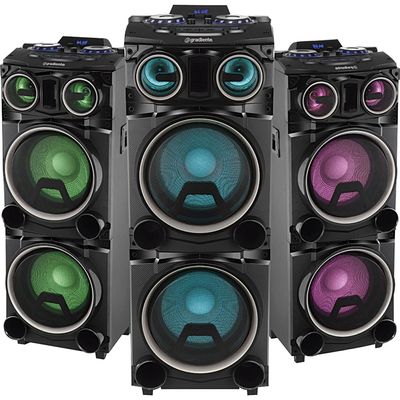 Caixa Amplificada Bluetooth 1500WRMS Gradiente Power Bass GCA103 Entradas USB e SD
