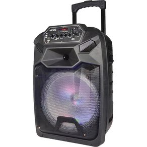 Caixa Acústica Bluetooth 300WRMS Vicini VC7302 com Microfone Preta Menor preço em Caixa Acústica Bluetooth 300WRMS Vicini VC7302 com Microfone Preta