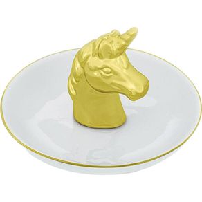 Porta-Bijuteria-Ceramica-75cm-Mart-Unicornio-Dourado