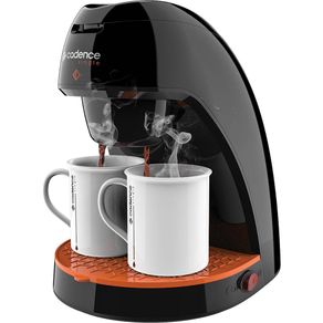 Cafeteira-Eletrica-2-Xicaras-Cadence-Single-Contrast-CAF218-Preto-e-Laranja-127V