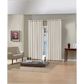 Cortina para Varão com Blackout 360x250cm Bella Janela Pratika Lisa Marfim Menor preço em Cortina para Varão com Blackout 360x250cm Bella Janela Pratika Lisa Marfim